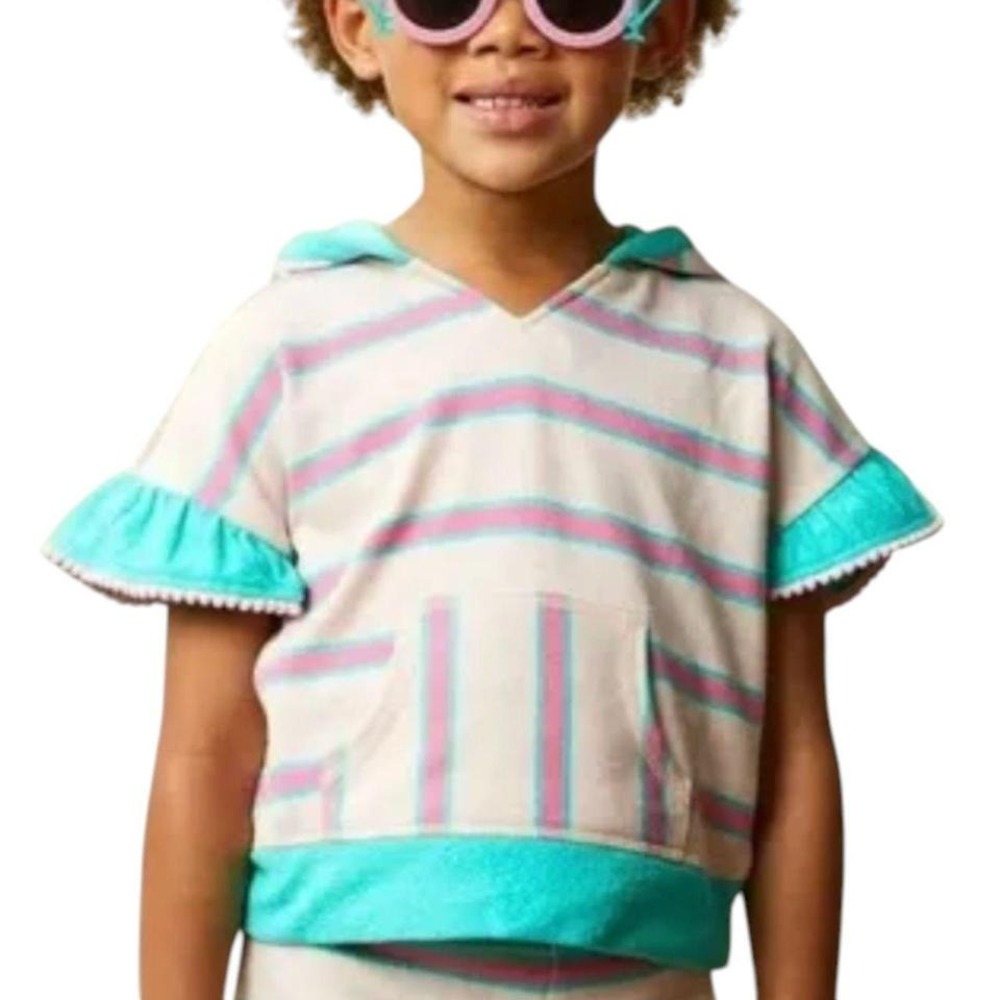 Matilda Jane Striped Hoodie Kids Boho Coastal Girl Beach Pastel Sz 12